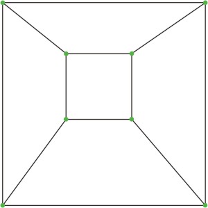 Каркас двумерной проекции куба